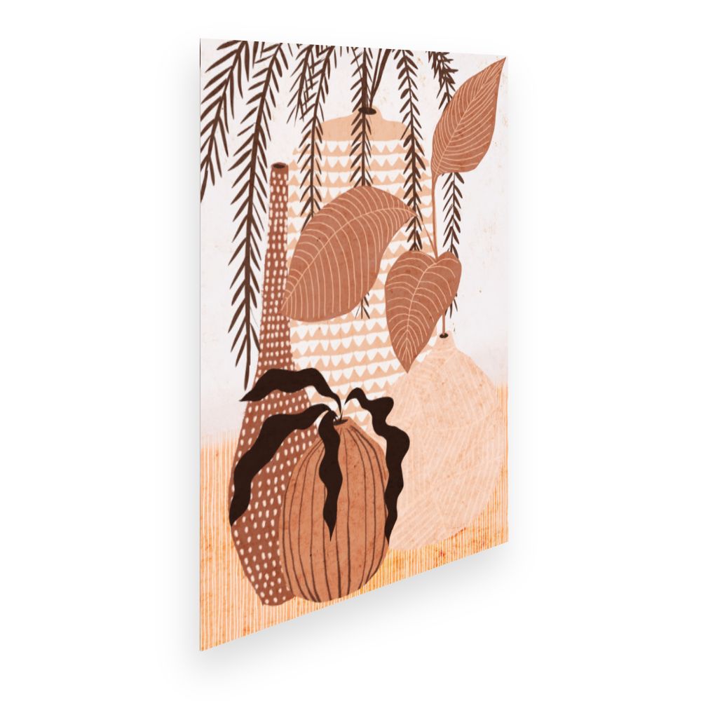 Affiche Vases et feuillages