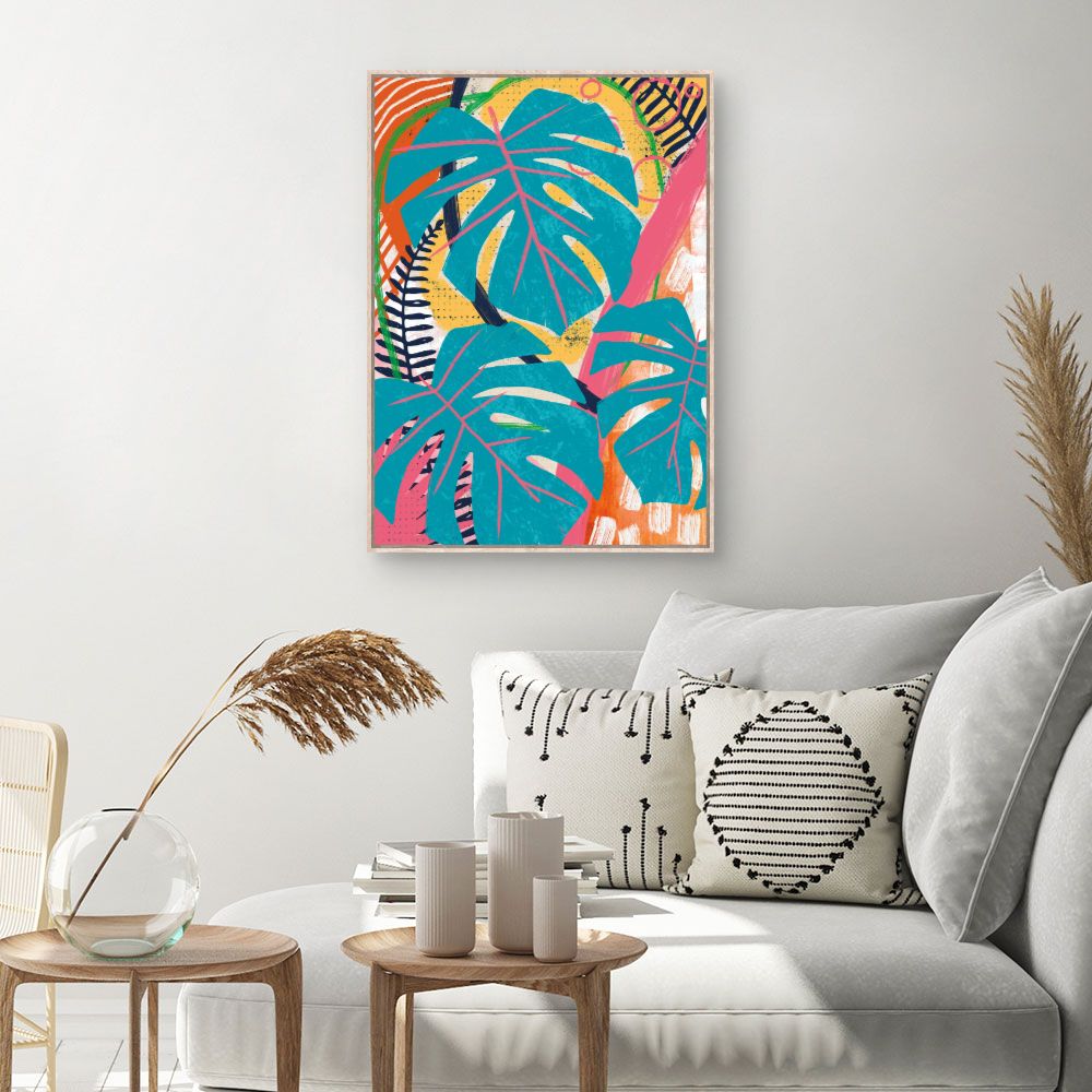 Tableau Feuillage exotique vibrant
