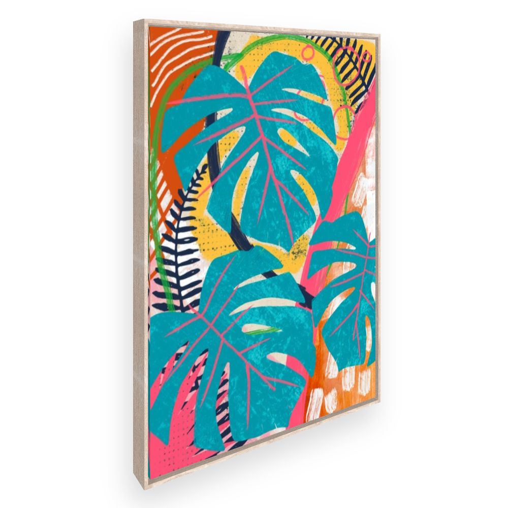 Toile Feuillage exotique vibrant