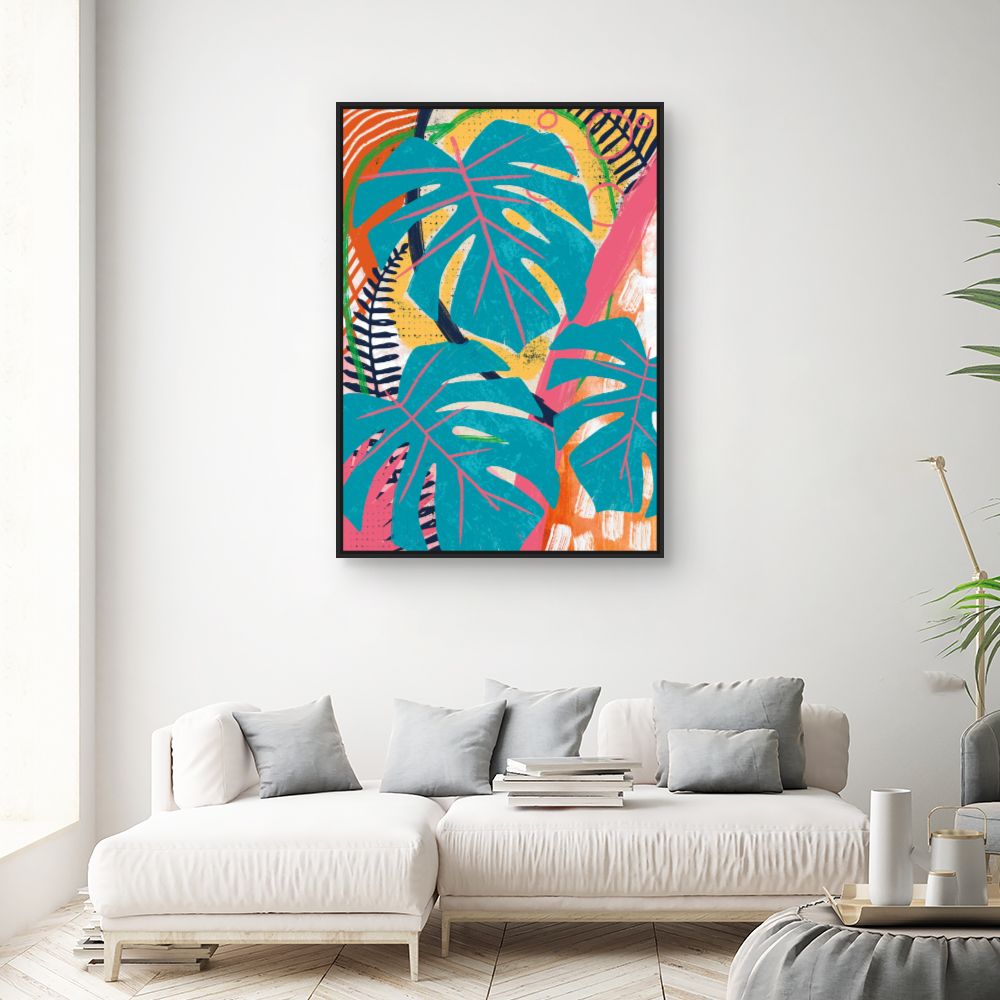 Tableau Feuillage exotique vibrant