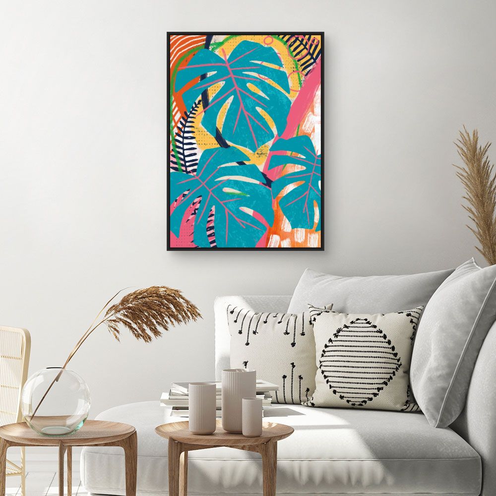 Tableau Feuillage exotique vibrant