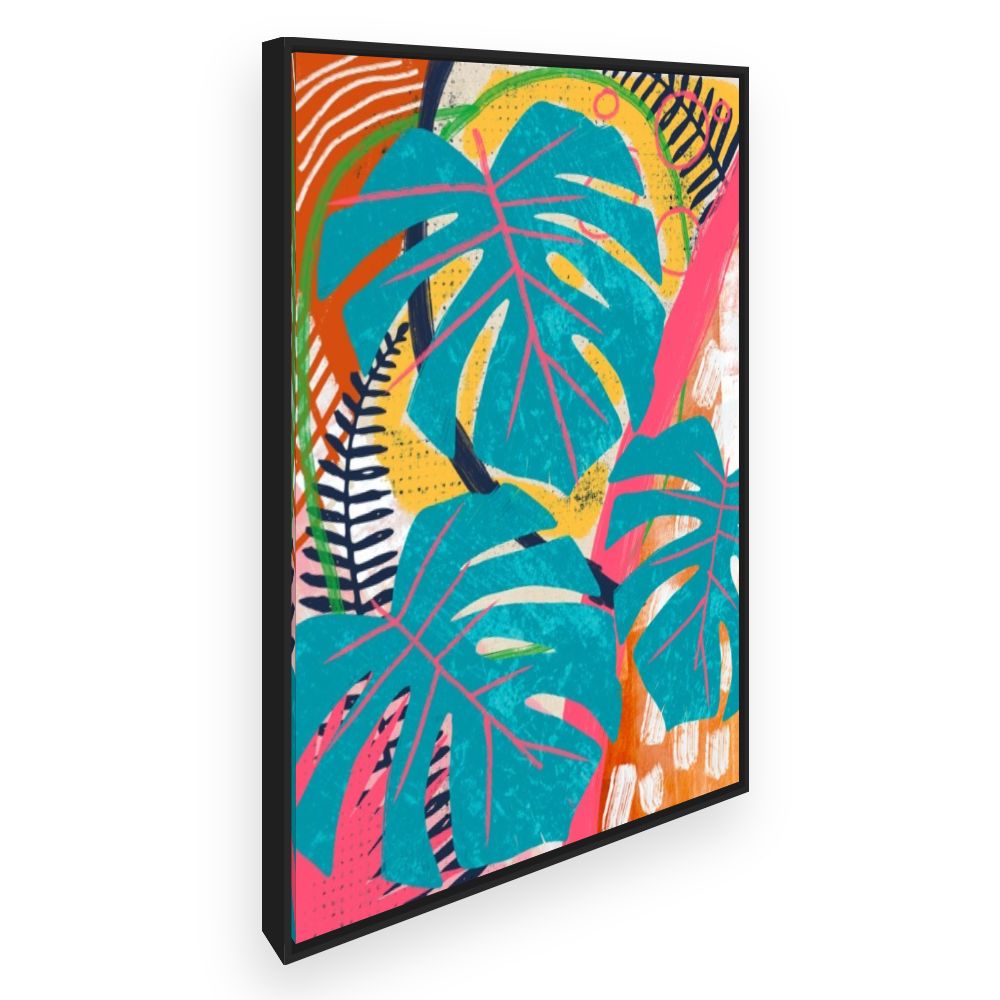 Toile Feuillage exotique vibrant