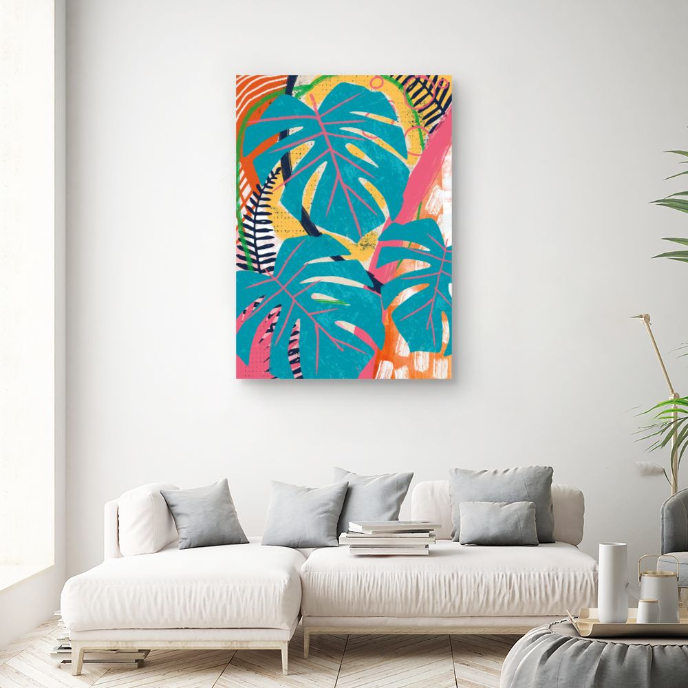 Tableau Feuillage exotique vibrant