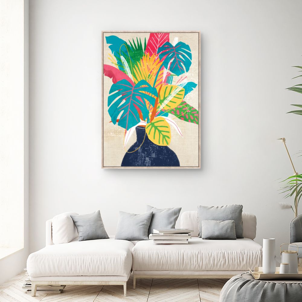 Tableau Feuillage exotique vibrant