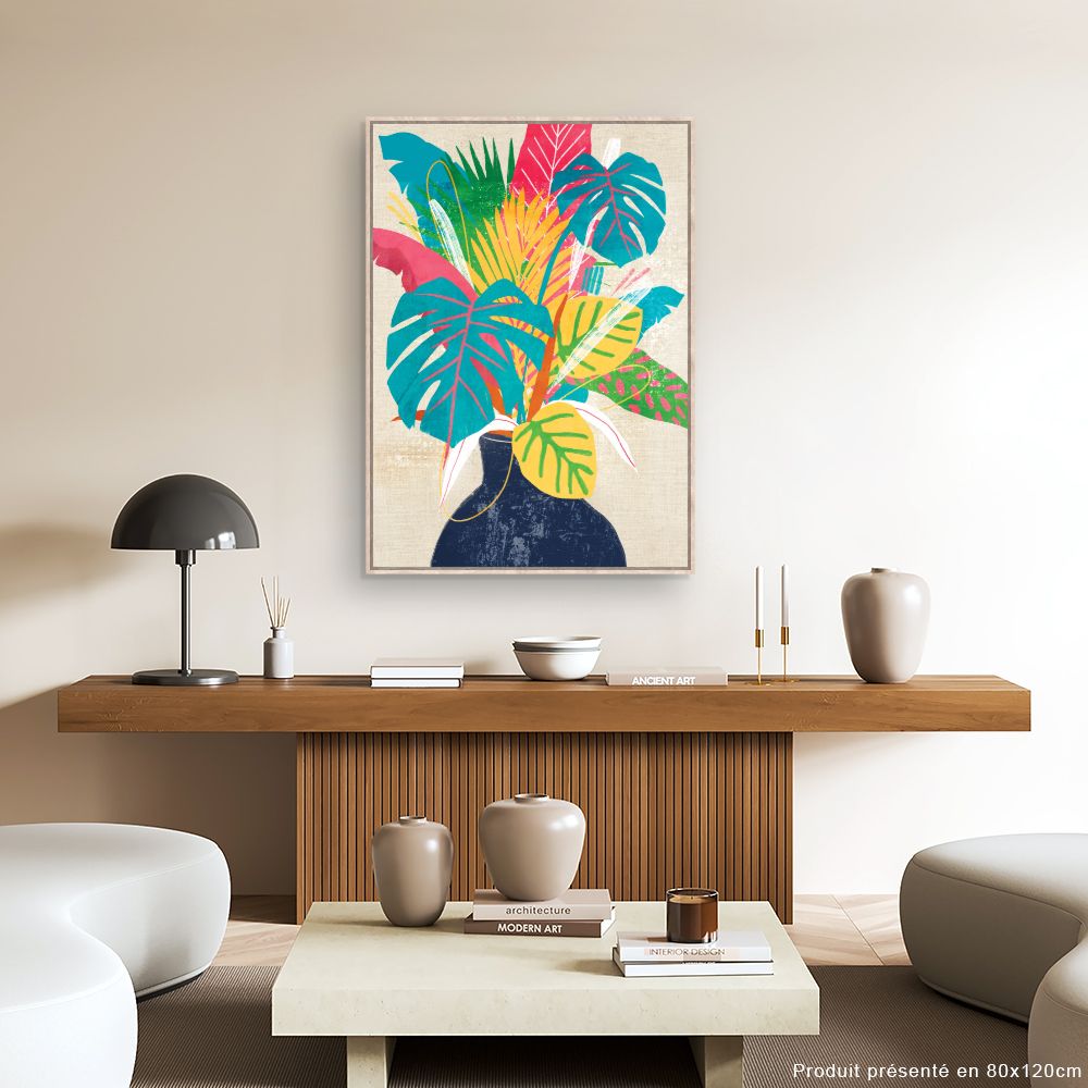 Tableau Feuillage exotique vibrant