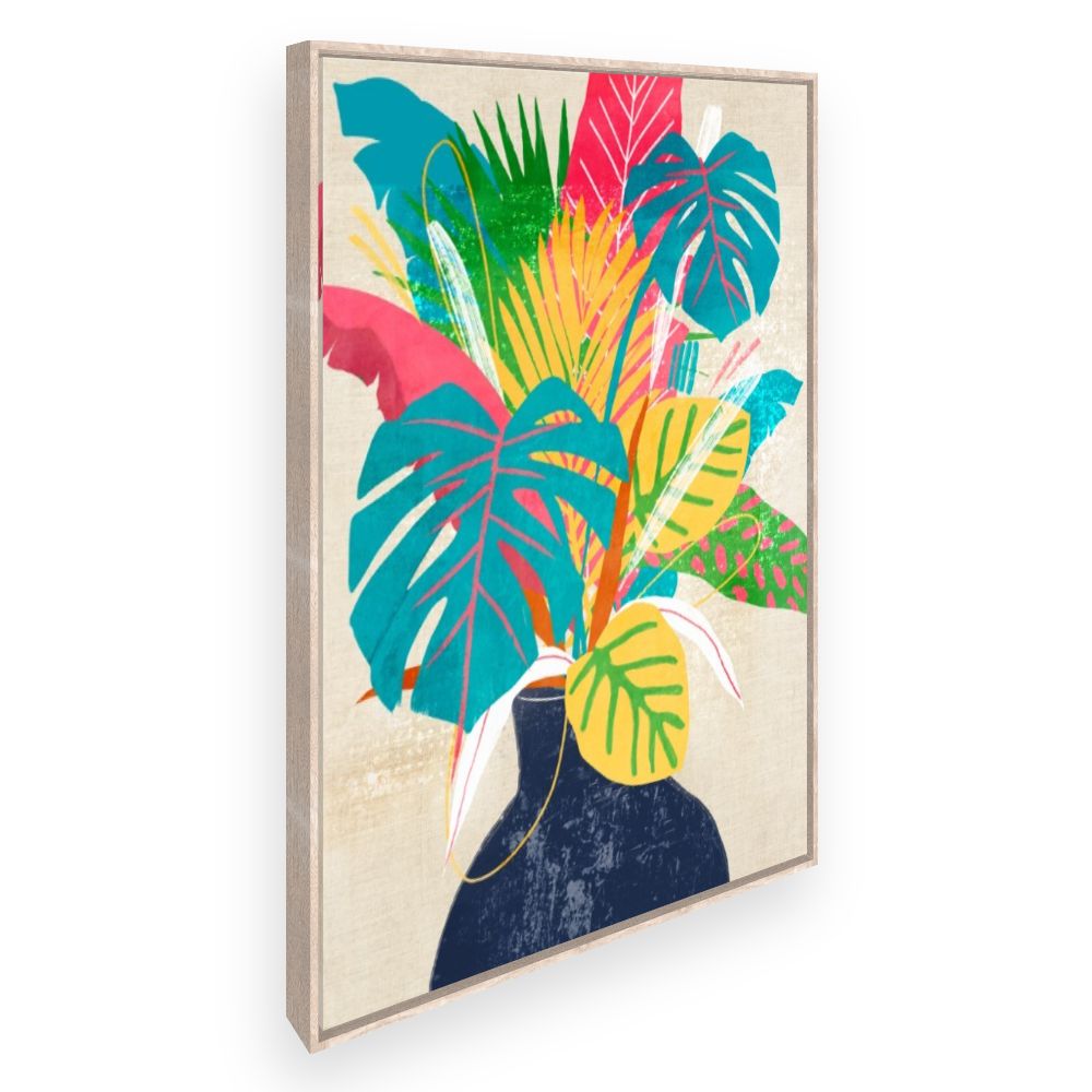 Toile Feuillage exotique vibrant