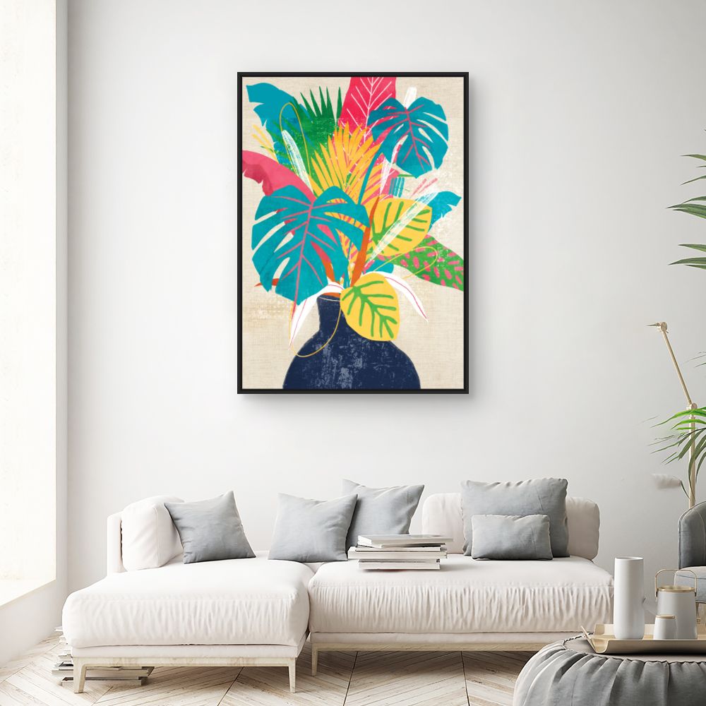Tableau Feuillage exotique vibrant