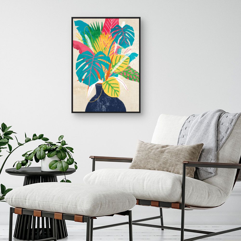 Tableau Feuillage exotique vibrant