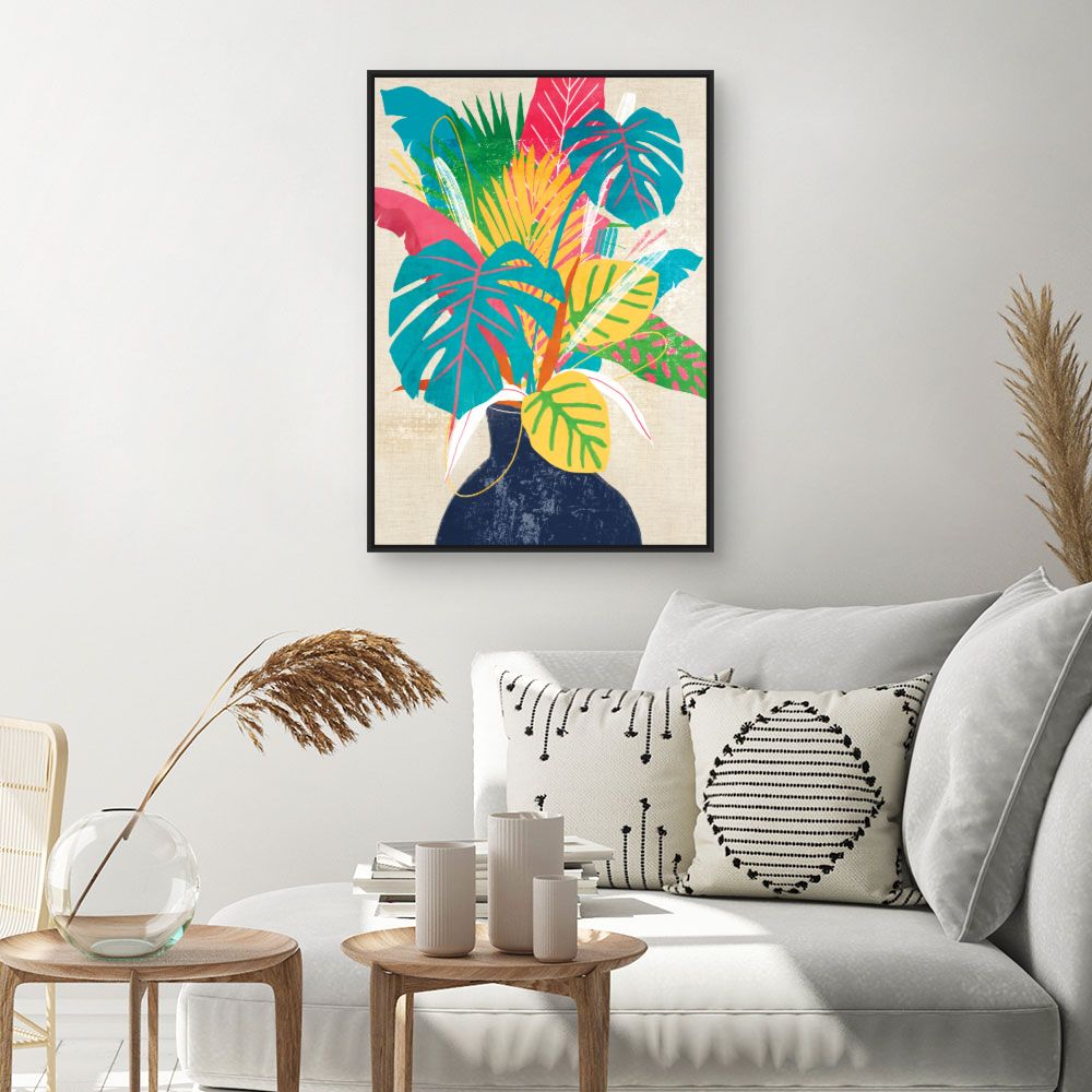 Tableau Feuillage exotique vibrant