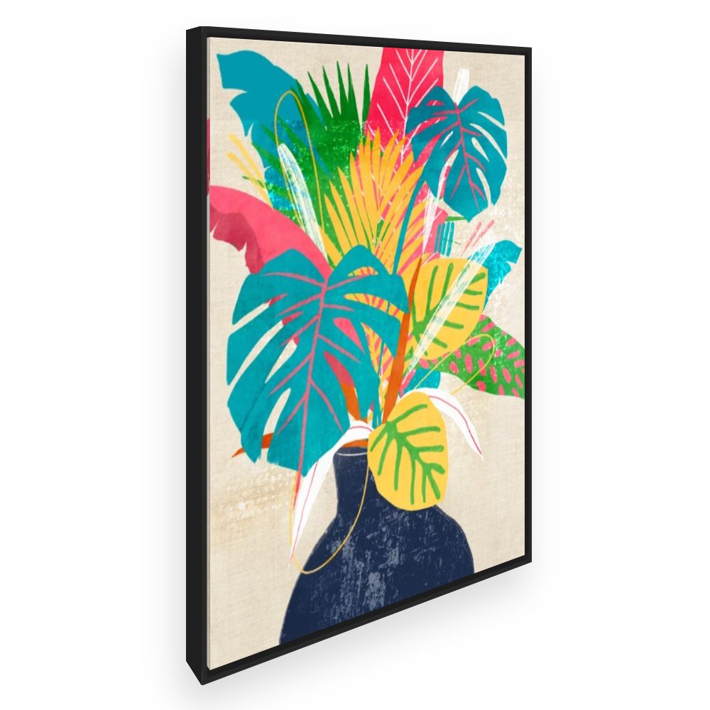 Toile Feuillage exotique vibrant