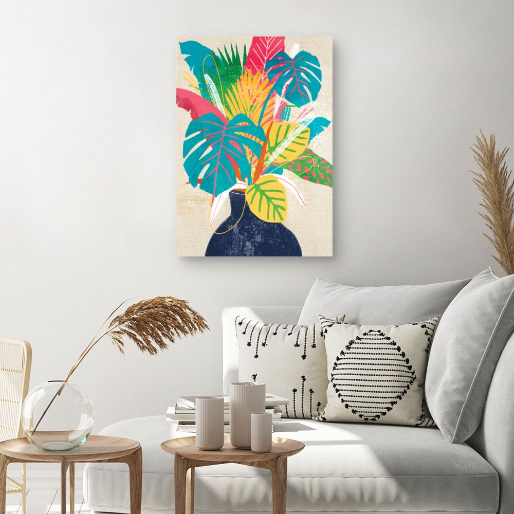 Tableau Feuillage exotique vibrant