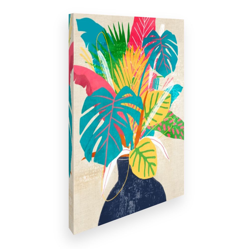 Toile Feuillage exotique vibrant