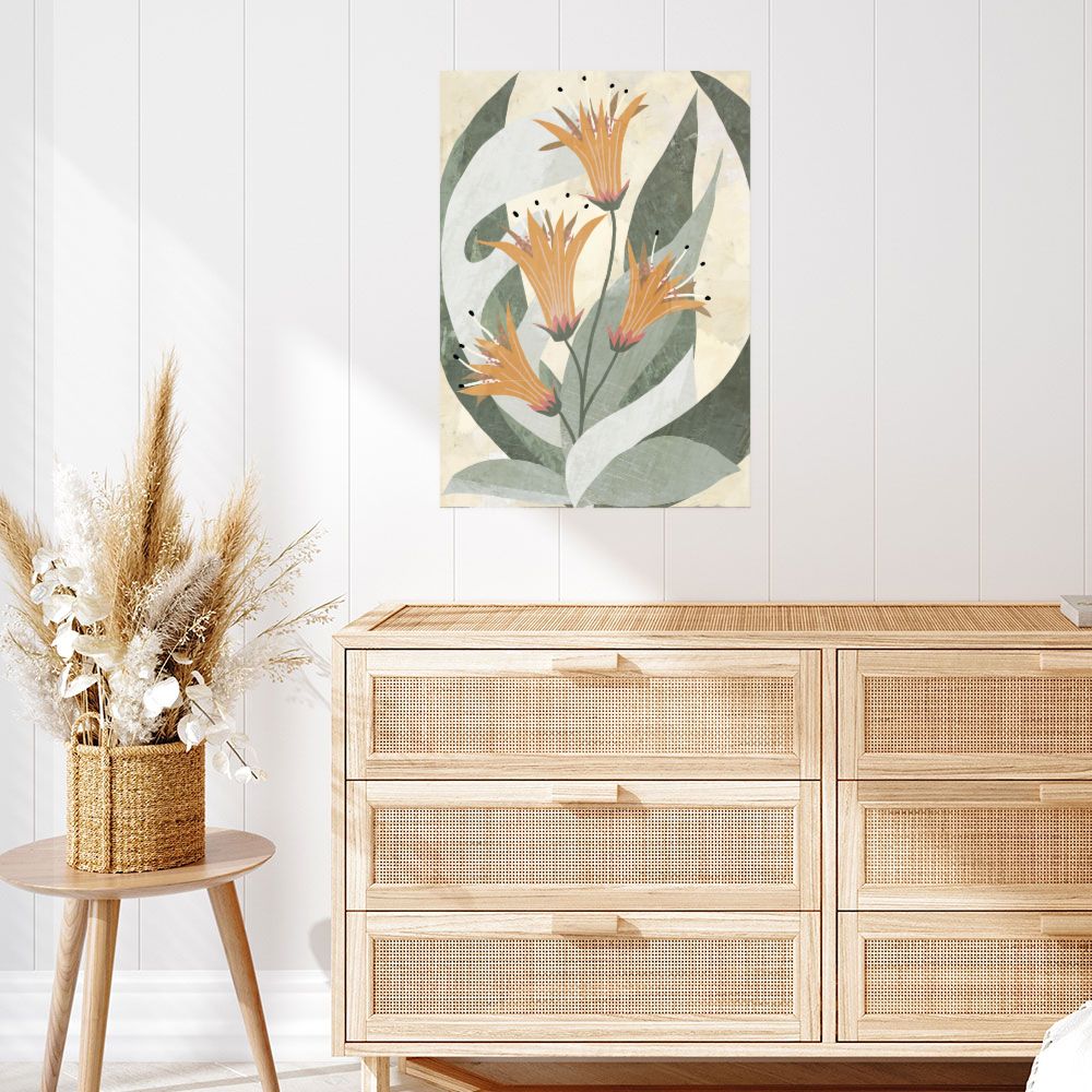 Affiche Fleurs exotiques pastel