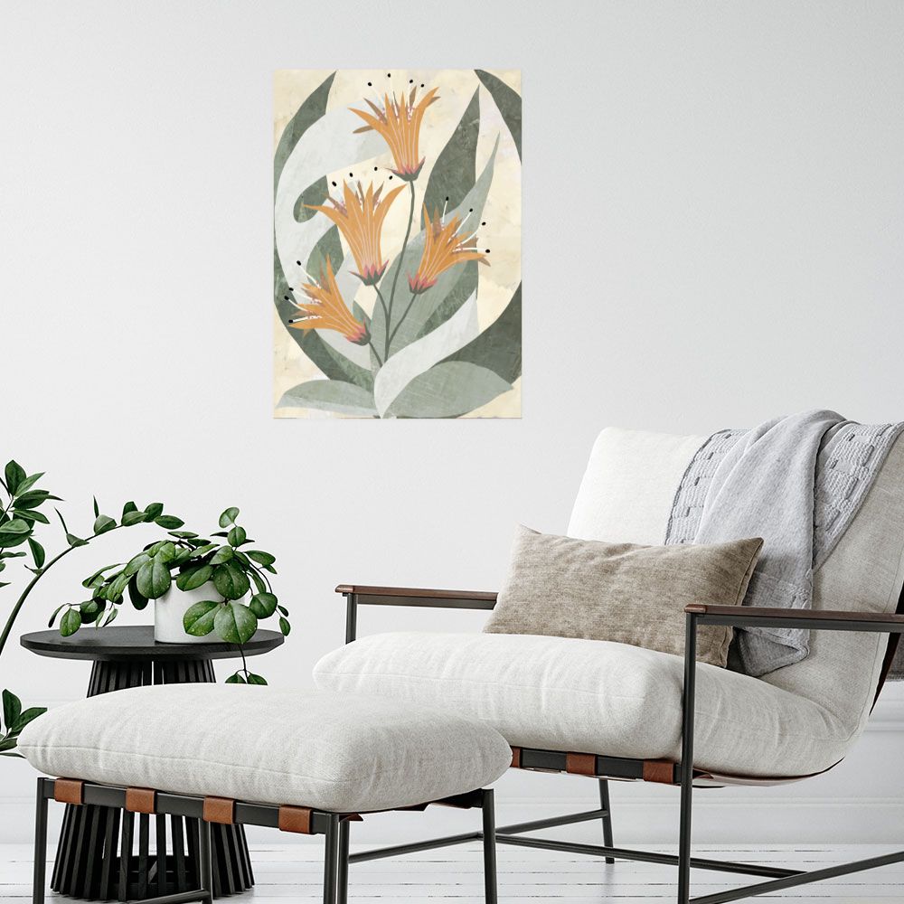 Affiche Fleurs exotiques pastel