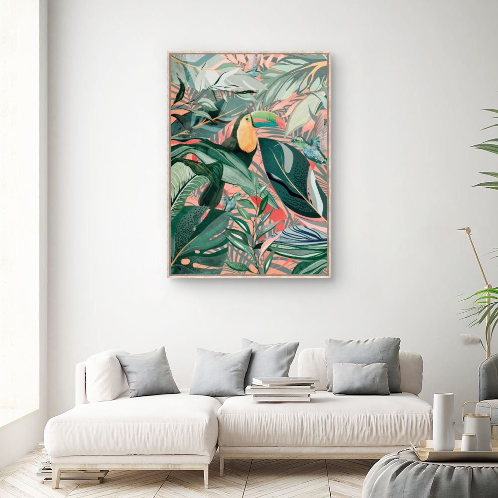 Tableau Jungle tropicale vibrante