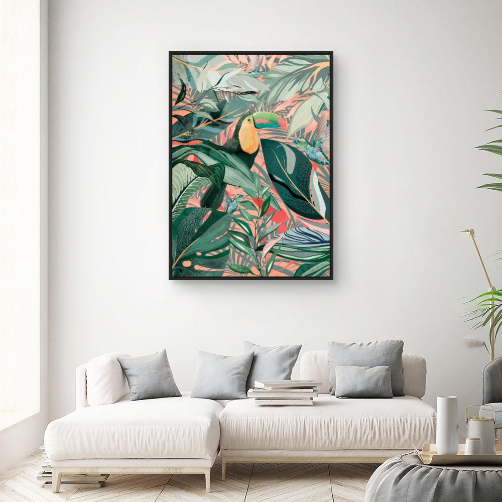 Tableau Jungle tropicale vibrante