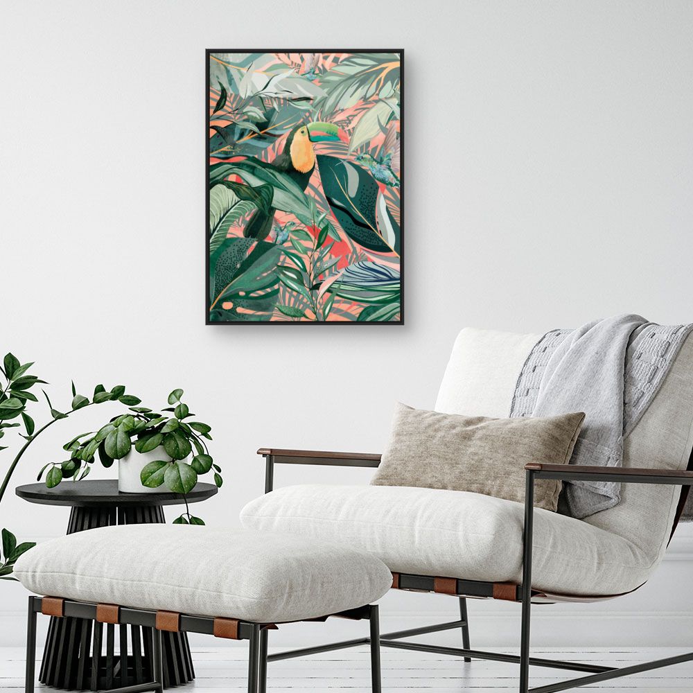Tableau Jungle tropicale vibrante