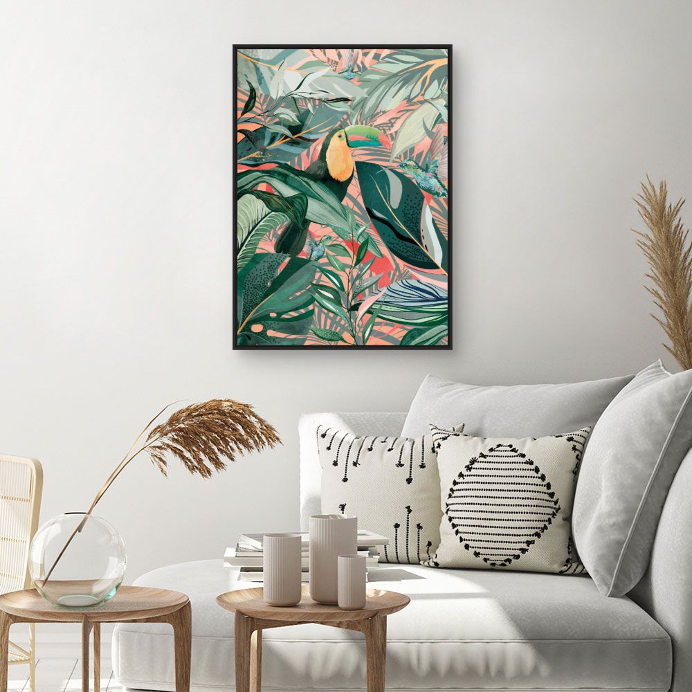 Tableau Jungle tropicale vibrante