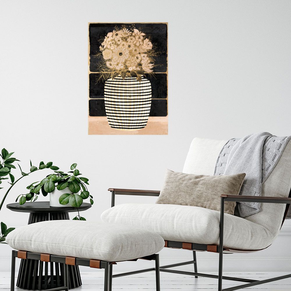 Affiche Bouquet fleuri graphique