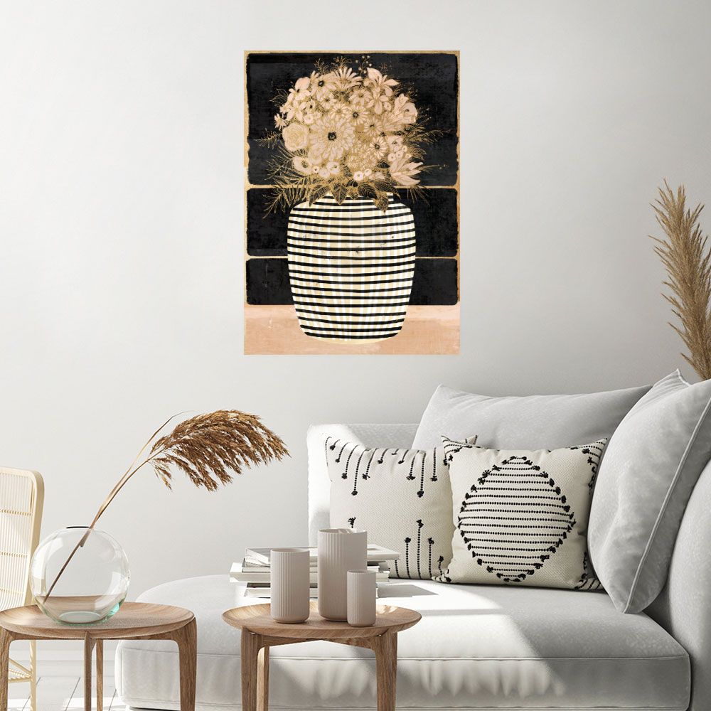 Affiche Bouquet fleuri graphique