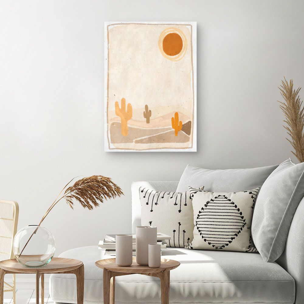 Tableau Soleil désertique