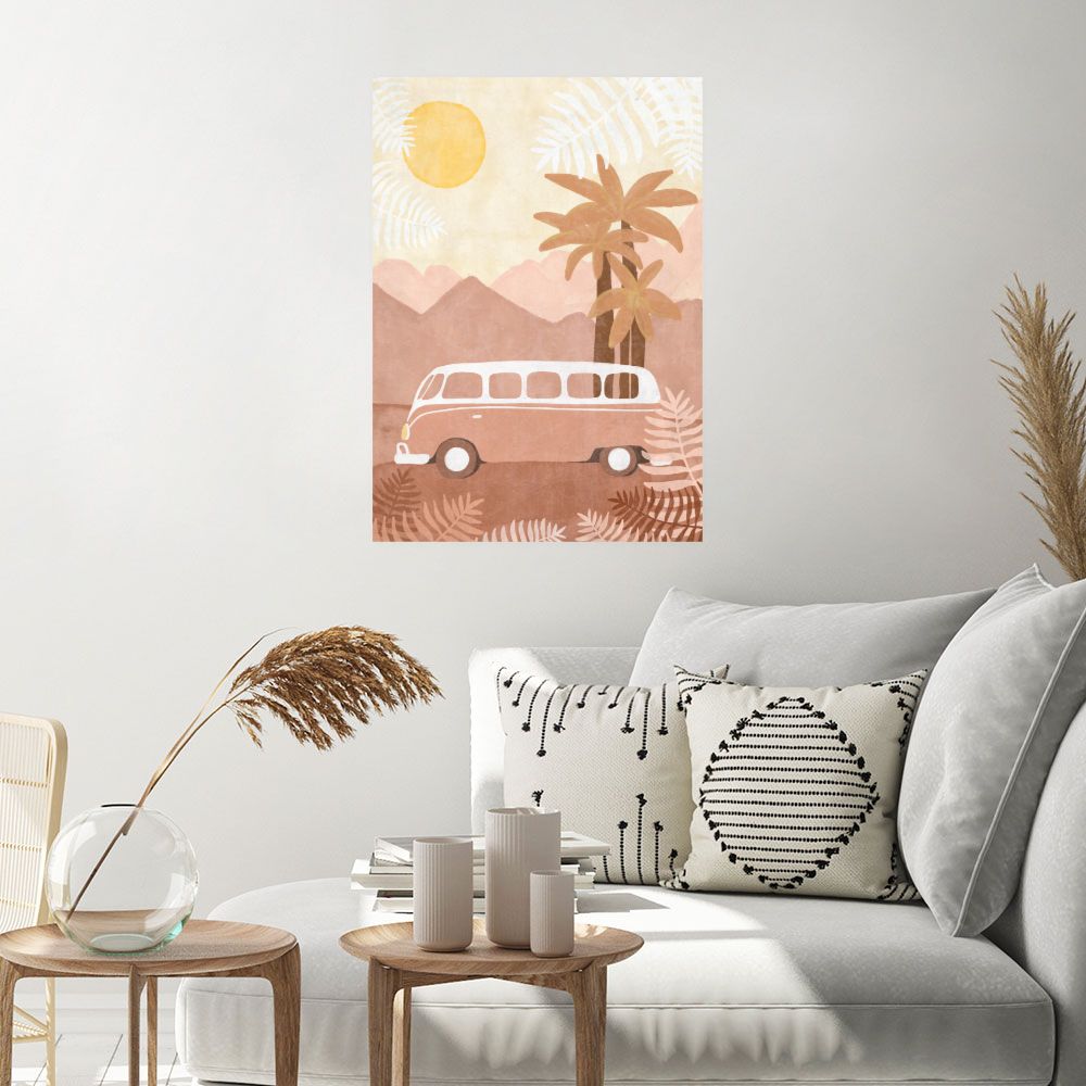 Affiche Voyage rétro ensoleillé