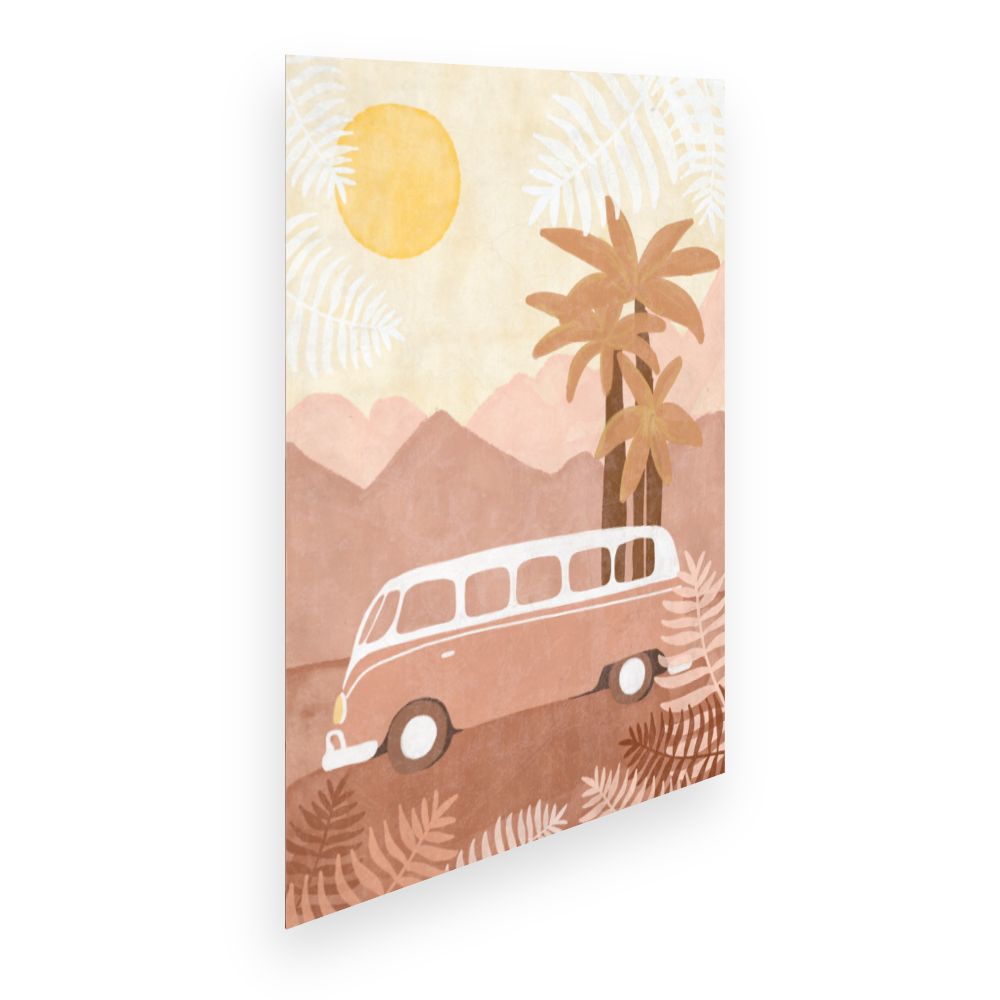 Affiche Voyage rétro ensoleillé