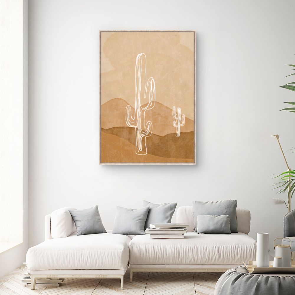 Tableau Cactus minimaliste