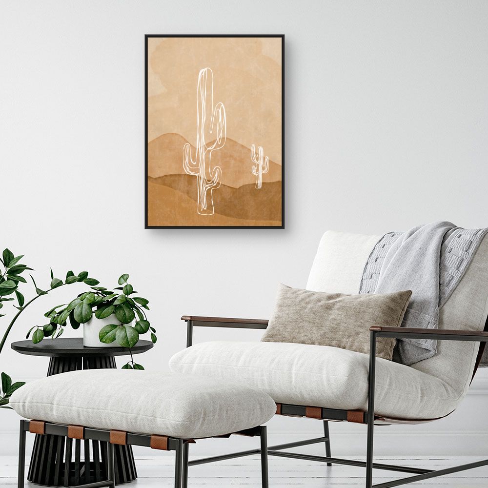 Tableau Cactus minimaliste