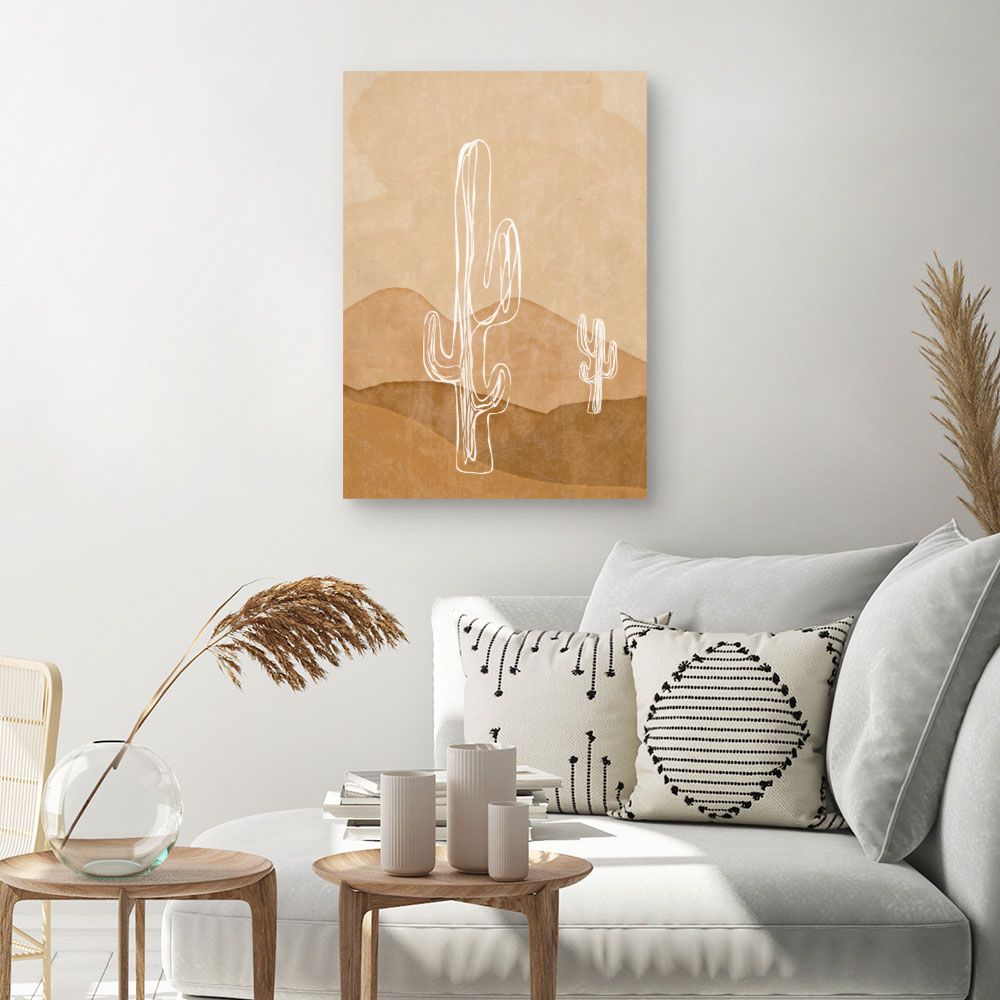 Tableau Cactus minimaliste