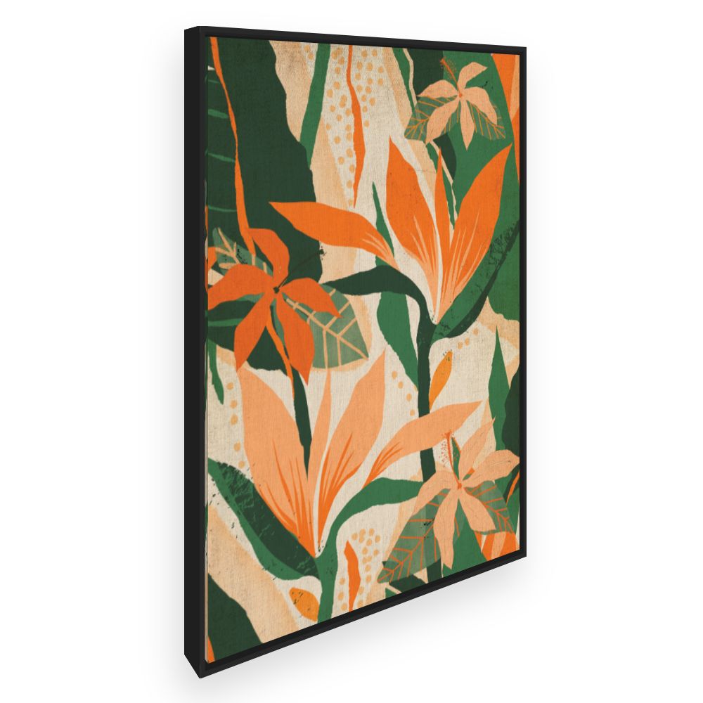 Toile Fleurs tropicales vives