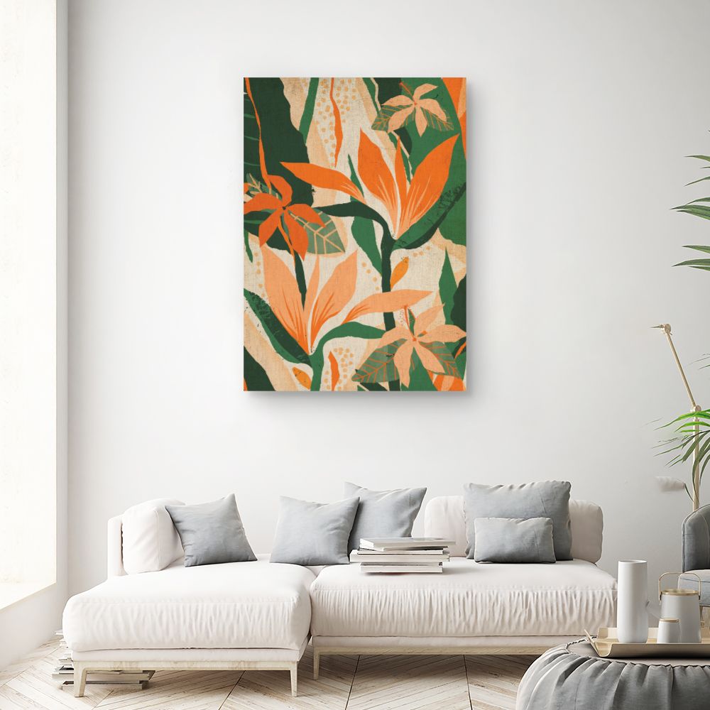 Tableau Fleurs tropicales vives