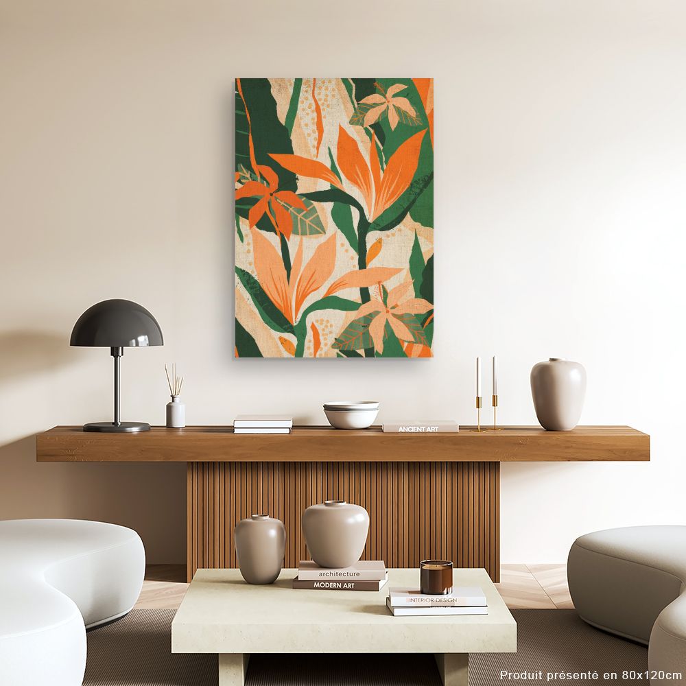 Tableau Fleurs tropicales vives