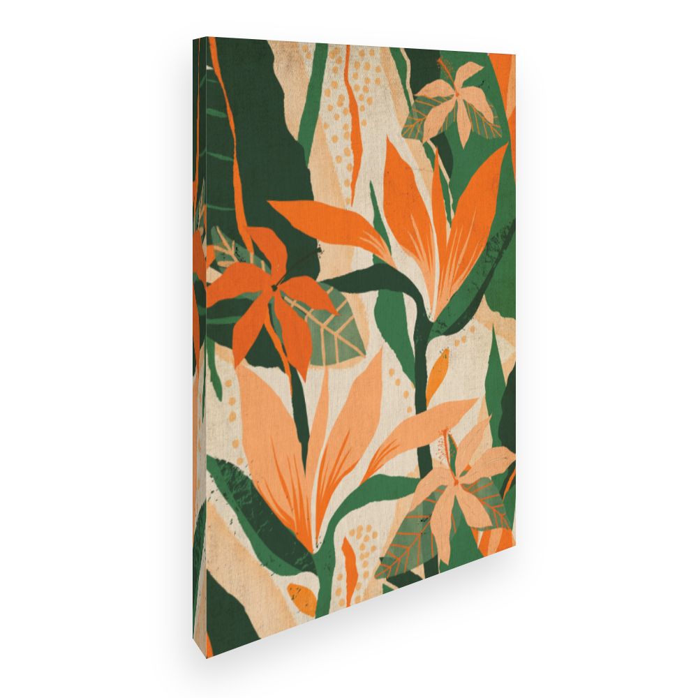 Toile Fleurs tropicales vives