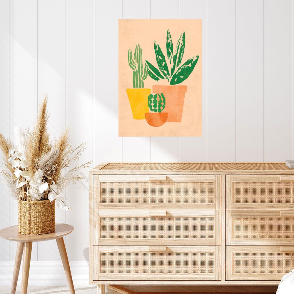 Affiche Cactus colorés