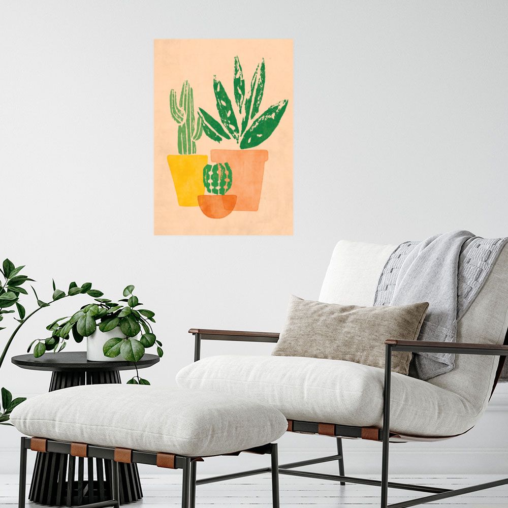 Affiche Cactus colorés