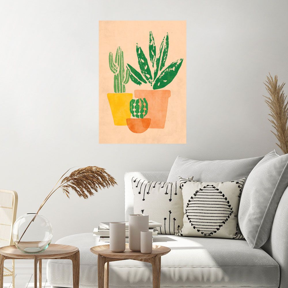 Affiche Cactus colorés