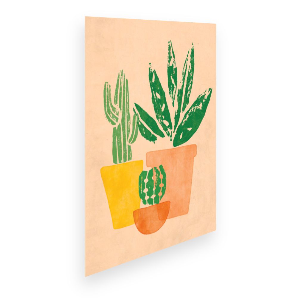 Affiche Cactus colorés