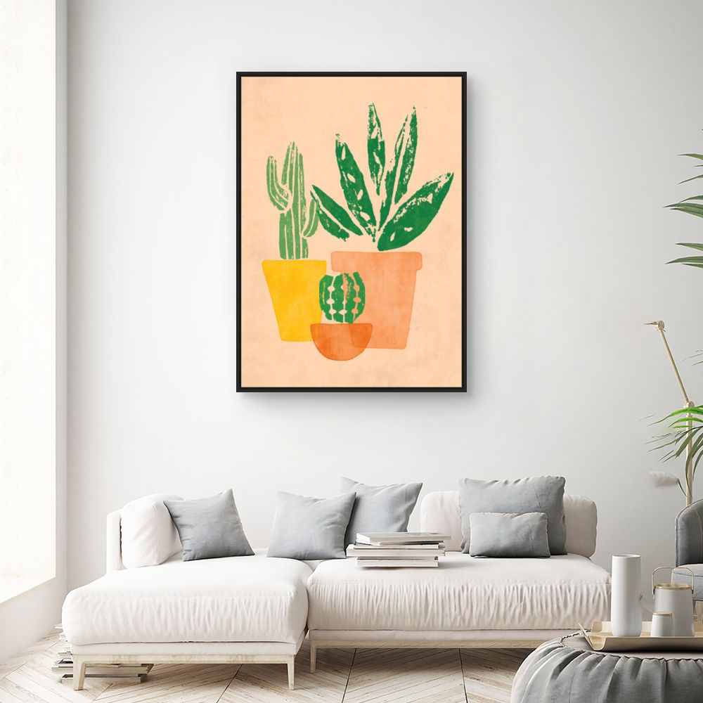 Tableau Cactus colorés