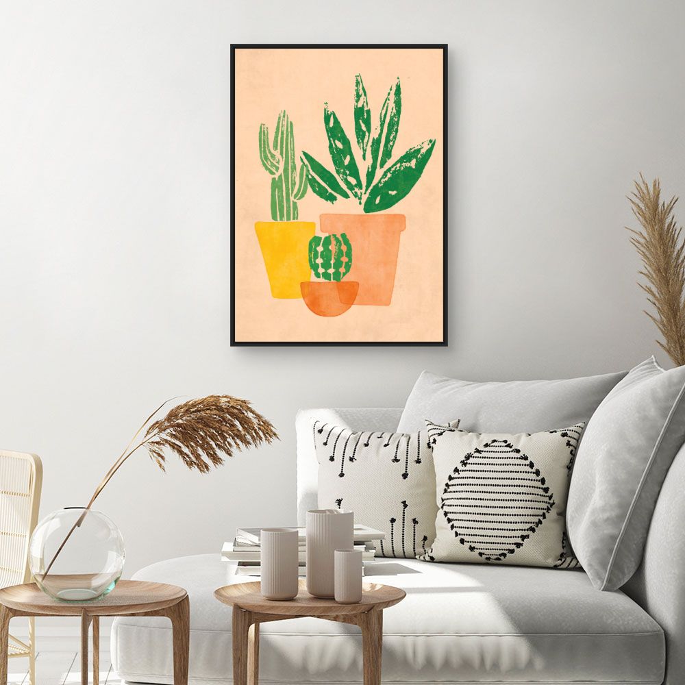 Tableau Cactus colorés
