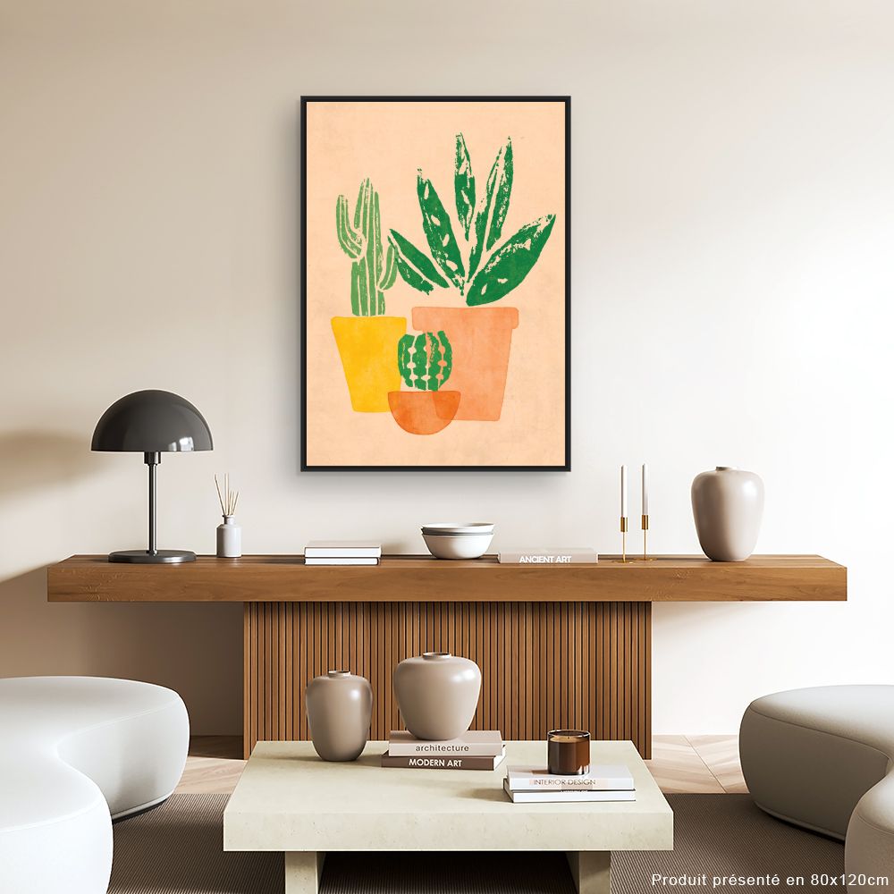 Tableau Cactus colorés
