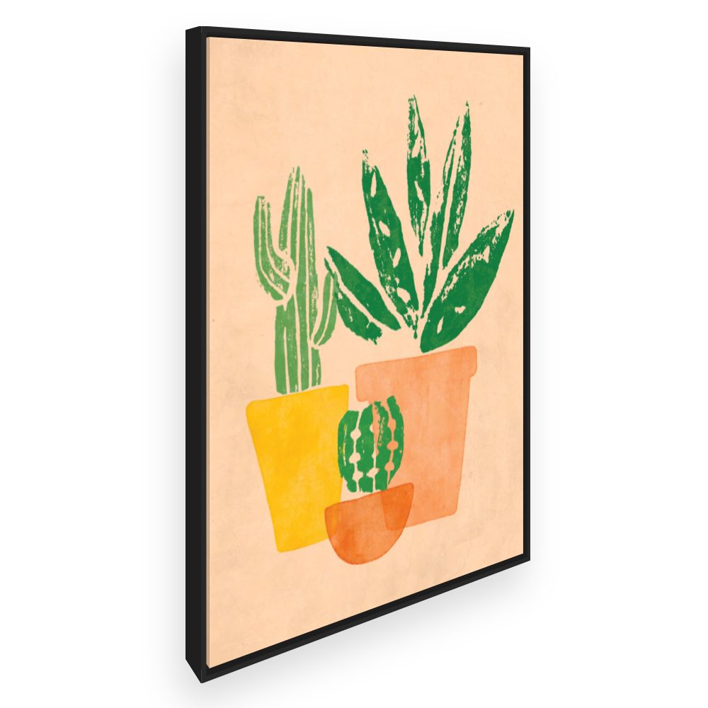Toile Cactus colorés