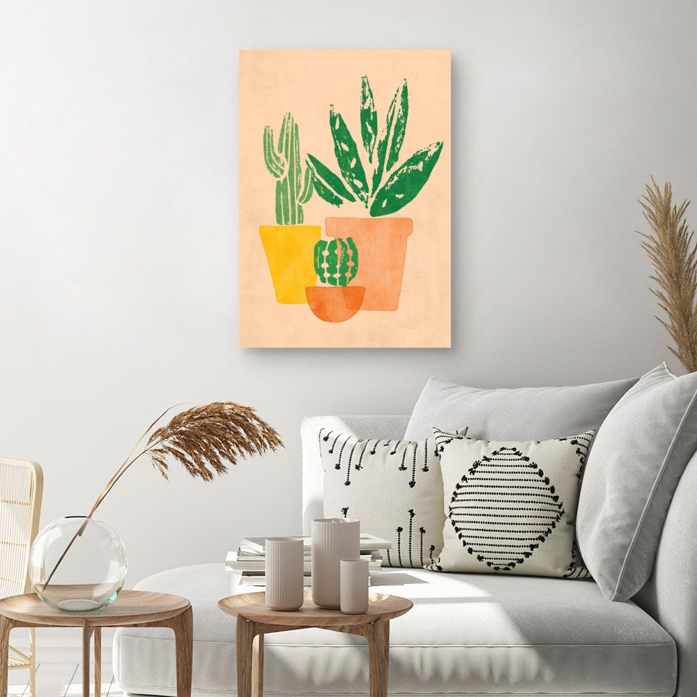 Tableau Cactus colorés