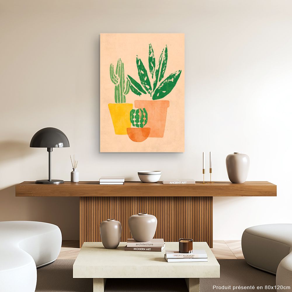 Tableau Cactus colorés
