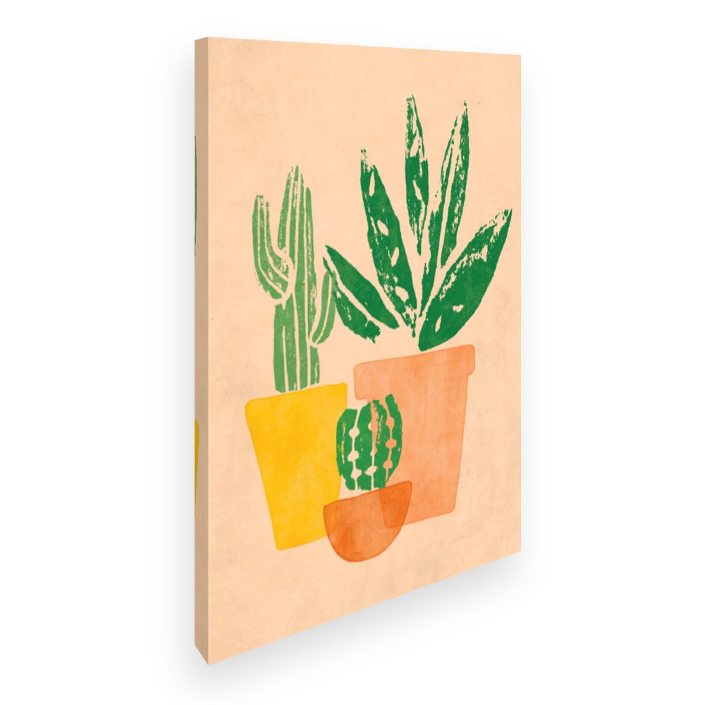 Toile Cactus colorés