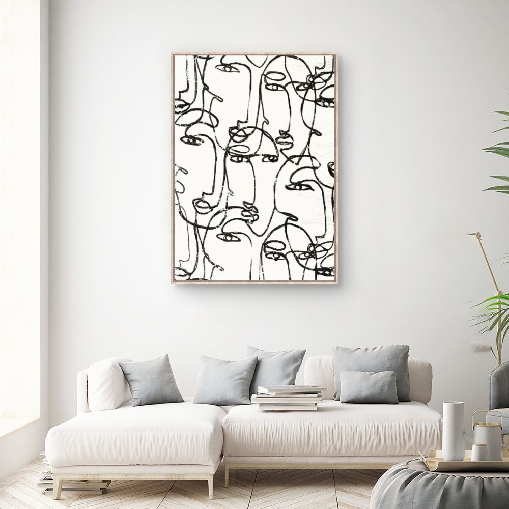 Tableau Visages entrelacés