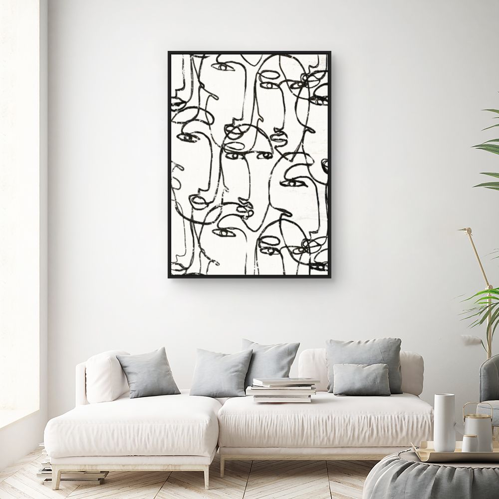 Tableau Visages entrelacés