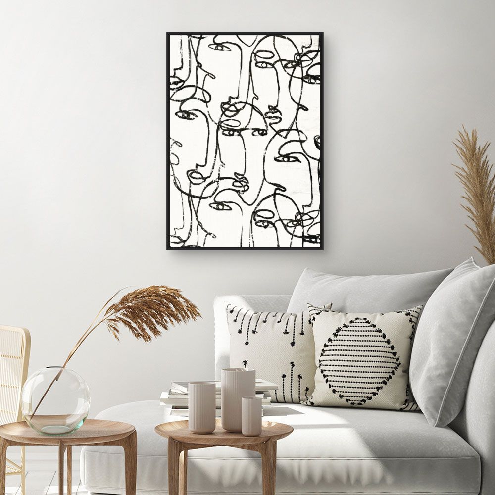 Tableau Visages entrelacés