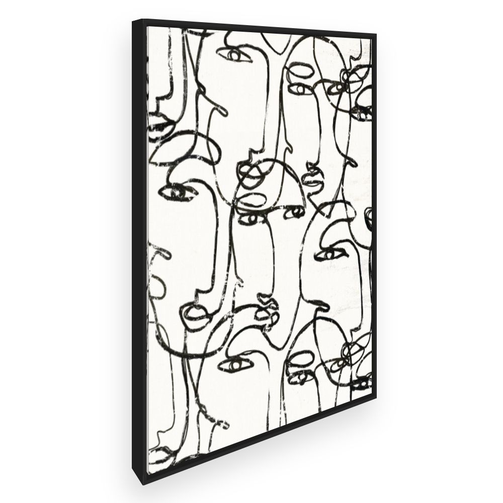 Toile Visages entrelacés