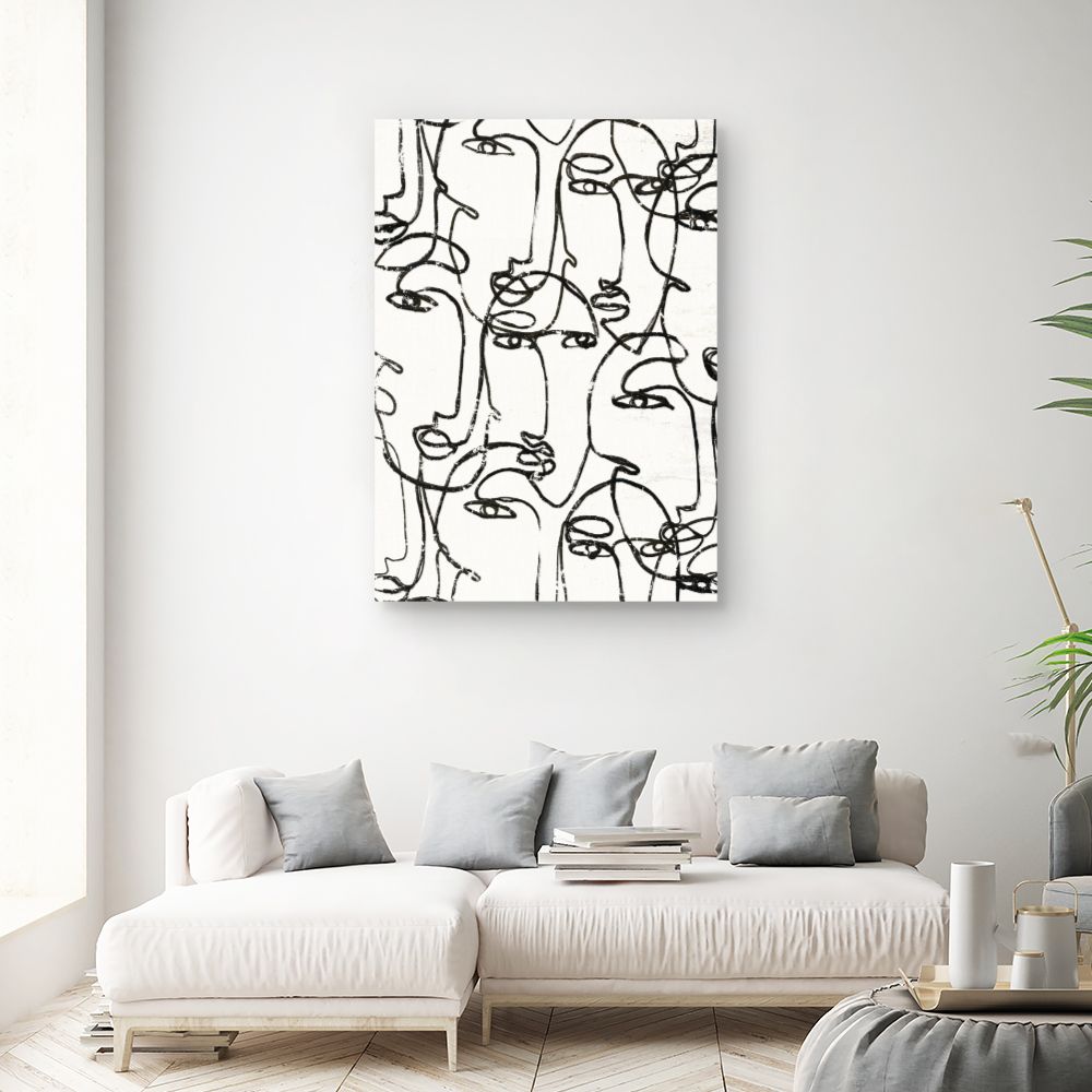 Tableau Visages entrelacés